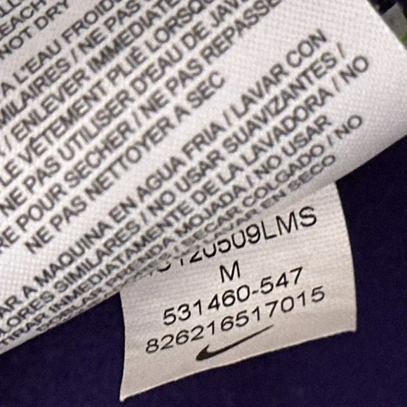 Nike Pro Element Pullover Sweatshirt Training Top Women Medium Purple Run 531460 - Picture 4 of 8